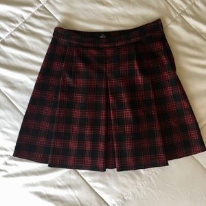 H&M Pleated Plaid Skirt